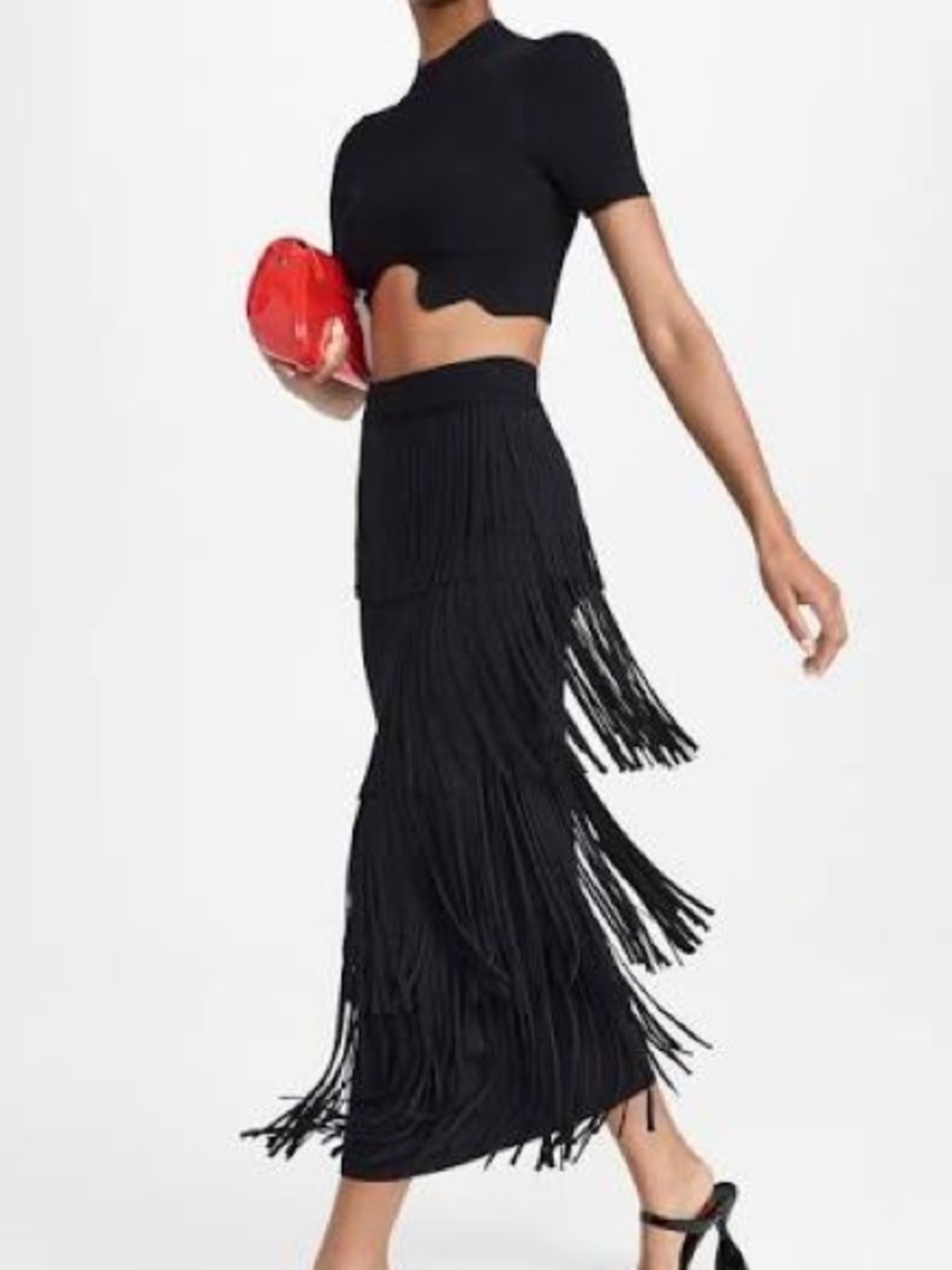 Simon Miller Za Za Fringe Midi Skirt